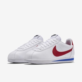 Nike Classic Cortez - Női Utcai Cipő - Fehér/Királykék/Piros